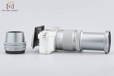【中古】OLYMPUS オリンパス PEN E-PL10 EZ ダブルズームキット ホワイト シャッター回数僅少 元箱付き
