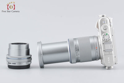 【中古】OLYMPUS オリンパス PEN E-PL10 EZ ダブルズームキット ホワイト シャッター回数僅少 元箱付き