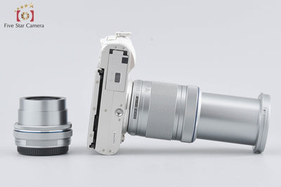 【中古】OLYMPUS オリンパス PEN E-PL10 EZ ダブルズームキット ホワイト シャッター回数僅少 元箱付き