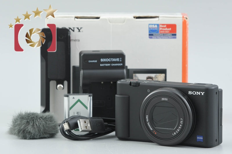 【中古】SONY ソニー VLOGCAM ZV-1 ブラック コンパクトデジタルカメラ 元箱付き
