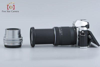 [Used] OLYMPUS OM-D E-M10 Mark II EZ Double Zoom Kit Silver, Low Shutter Count, With Original Box