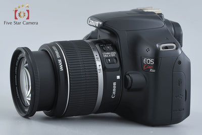 [Used] Canon EOS Kiss X50 Black + EF-S 18-55mm f/3.5-5.6 IS Black, Low Shutter Count