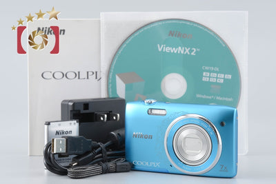 Used] Nikon COOLPIX S3500 Oriental Blue Compact Digital Camera