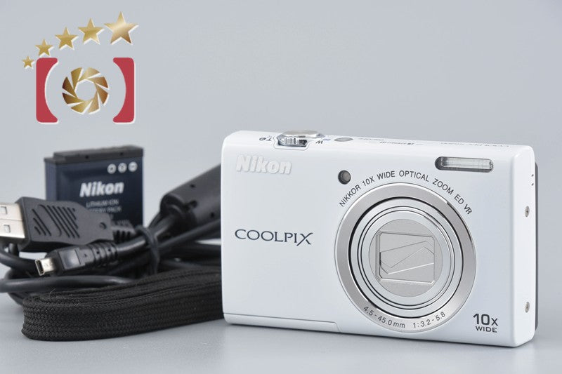 [Used] Nikon COOLPIX S6200 Natural White Compact Digital Camera