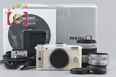 【中古】PENTAX ペンタックス Q ダブルレンズキット ホワイト シャッター回数僅少 元箱付き