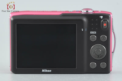 [Used] Nikon COOLPIX S3300 Strawberry Pink Compact Digital Camera with Original Box