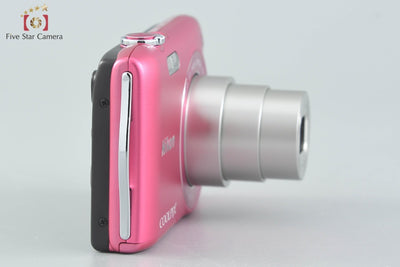 [Used] Nikon COOLPIX S3300 Strawberry Pink Compact Digital Camera with Original Box