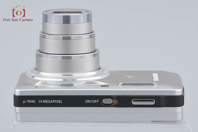 【中古】OLYMPUS オリンパス μ-7040 チタニウムシルバー コンパクトデジタルカメラ 元箱付き