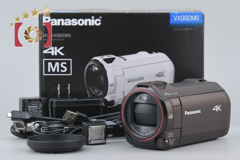【中古】Panasonic パナソニック HC-VX992MS カカオブラウン デジタル4Kビデオカメラ 元箱付き