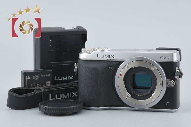 【中古】Panasonic パナソニック LUMIX DMC-GX7 シルバー ミラーレス一眼カメラ シャッター回数僅少