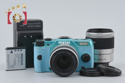 【中古】PENTAX ペンタックス Q10 ダブルズームレンズキット ミントアクア シャッター回数僅少