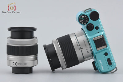 【中古】PENTAX ペンタックス Q10 ダブルズームレンズキット ミントアクア シャッター回数僅少