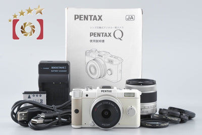 【中古】PENTAX ペンタックス Q ダブルレンズキット ホワイト シャッター回数僅少