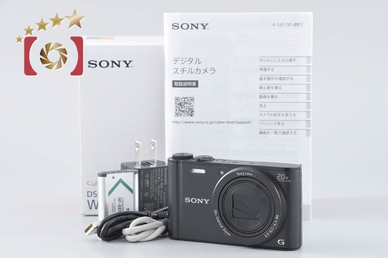 【Used】SONY Cyber-shot DSC-WX350 Black Compact Digital Camera with Original Box