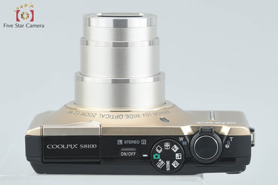 [Used] Nikon COOLPIX S8100 Precious Gold Compact Digital Camera