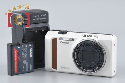 Used Casio HIGH SPEED EXILIM EX-ZR400 White Compact Digital Camera