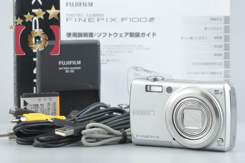 [Used] Fujifilm FinePix F100fd Silver Compact Digital Camera with Original Box