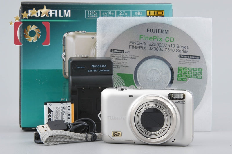 [Used] FUJIFILM FinePix JZ300 Champagne Gold Compact Digital Camera with Original Box