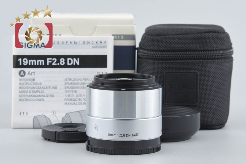 【中古】SIGMA シグマ Art 19mm f/2.8 DN シルバー ソニーEマウント用 元箱付き