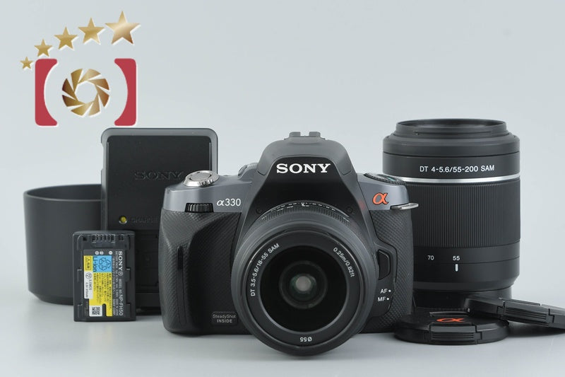 【中古】SONY ソニー α330 DSLR-A330 ダブルズームキット ブラック