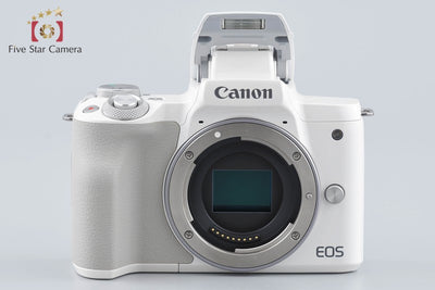 [Used] Canon EOS Kiss M Double Zoom Kit White - Very Low Shutter Count