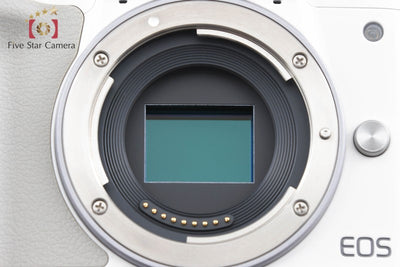 [Used] Canon EOS Kiss M Double Zoom Kit White - Very Low Shutter Count