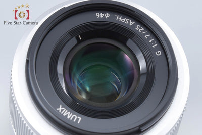 【中古】Panasonic パナソニック LUMIX G 25mm f/1.7 ASPH. H-H025 シルバー