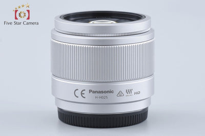 【中古】Panasonic パナソニック LUMIX G 25mm f/1.7 ASPH. H-H025 シルバー