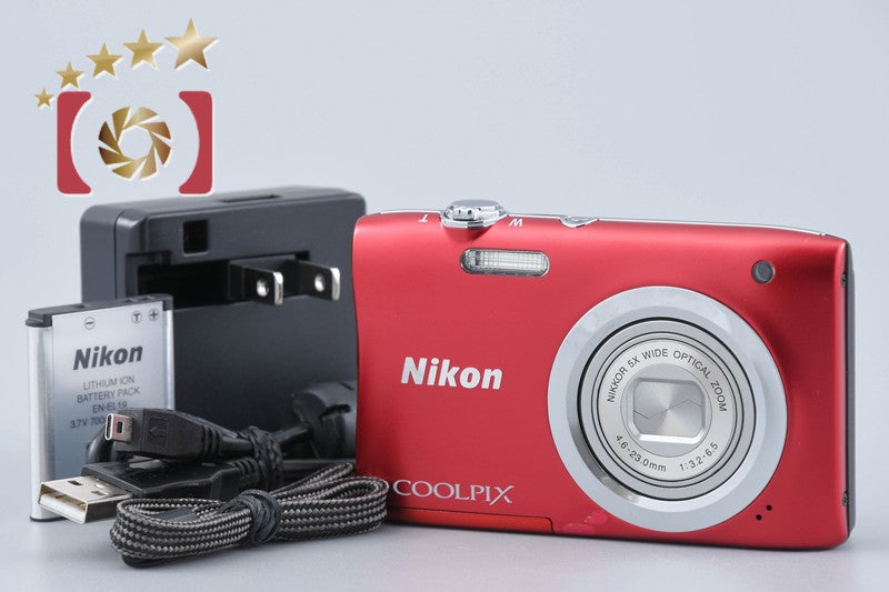 [Used] Nikon COOLPIX A100 Red Compact Digital Camera
