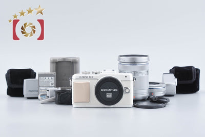 【中古】OLYMPUS オリンパス PEN Lite E-PL7 EZ ダブルズームキット ホワイト シャッター回数僅少