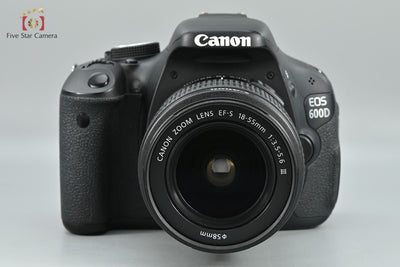 [Used] Canon EOS 600D + EF-S 18-55mm f/3.5-5.6 III