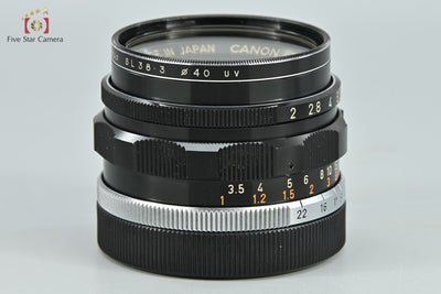 【中古】Canon キヤノン 35mm f/2 L39 ライカスクリューマウント