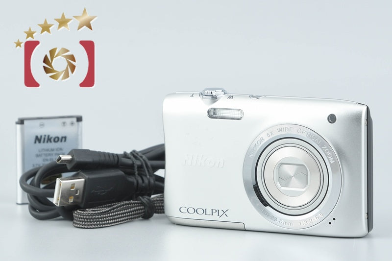 [Used] Nikon COOLPIX S2900 Silver Compact Digital Camera