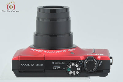 【Used】Nikon COOLPIX S8100 Flash Red Compact Digital Camera
