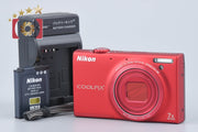 [Used] Nikon COOLPIX S6100 Super Red Compact Digital Camera