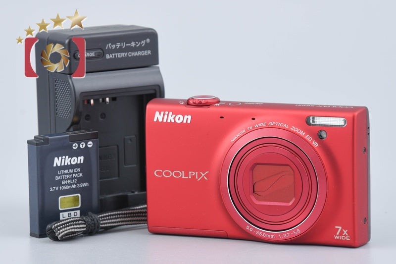 [Used] Nikon COOLPIX S6100 Super Red Compact Digital Camera