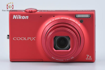 [Used] Nikon COOLPIX S6100 Super Red Compact Digital Camera
