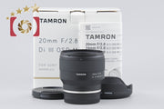 【中古】TAMRON タムロン F050 20mm f/2.8 Di III OSD M1:2 ソニーEマウント用 元箱付き