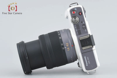 【中古】Panasonic パナソニック LUMIX DMC-GF2 ホワイト + LUMIX G VARIO 14-42mm f/3.5-5.6 ASPH. MEGA O.I.S. H-FS014042