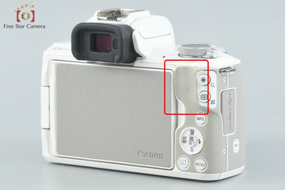 [Used] Canon EOS Kiss M EF-M 15-45 IS STM Lens Kit White