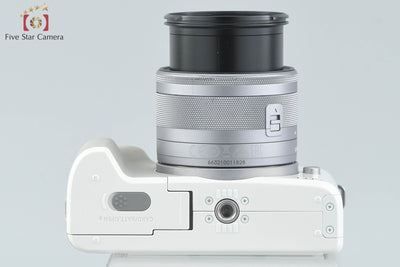 [Used] Canon EOS Kiss M EF-M 15-45 IS STM Lens Kit White