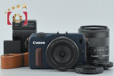 【中古】Canon キヤノン EOS M ダブルレンズキット ベイブルー
