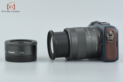 【中古】Canon キヤノン EOS M ダブルレンズキット ベイブルー