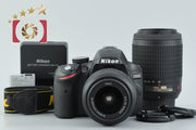 【中古】Nikon ニコン D3200 ダブルズームキット ブラック シャッター回数僅少