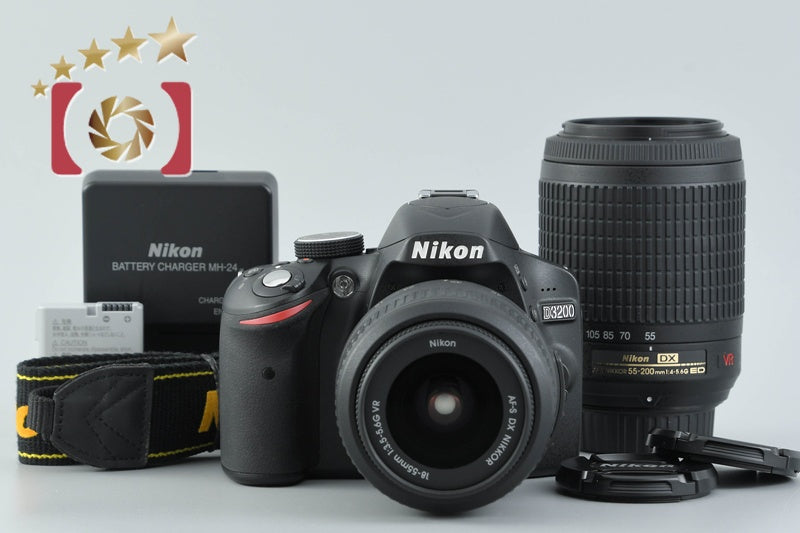 [Used] Nikon D3200 Double Zoom Kit Black - Low Shutter Count