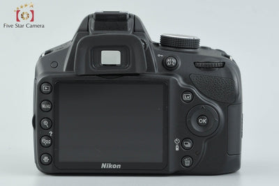 【中古】Nikon ニコン D3200 ダブルズームキット ブラック シャッター回数僅少