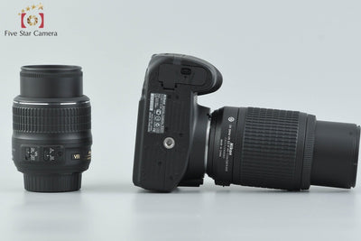 【中古】Nikon ニコン D3200 ダブルズームキット ブラック シャッター回数僅少