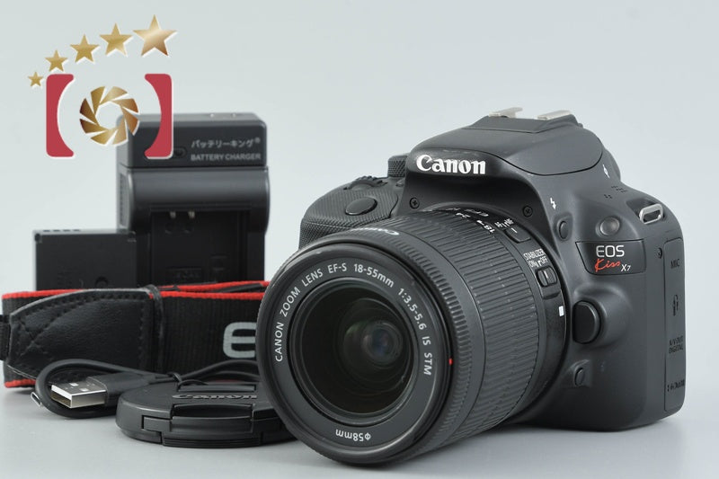 [Used] Canon EOS Kiss X7 EF-S 18-55mm IS STM Lens Kit Black