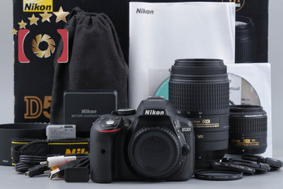 [Used] Nikon D5300 Double Zoom Kit Black, Low Shutter Count, With Original Box