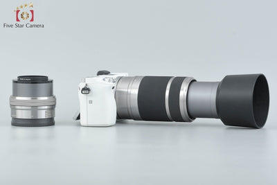 [Used] SONY α6000 ILCE-6000 Double Zoom Lens Kit White, with original box